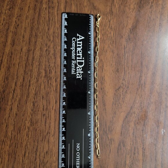 18kt Gold Over Solid Sterling Paper Clip Link Bracelet from Ross-Simons - Picture 4 of 6